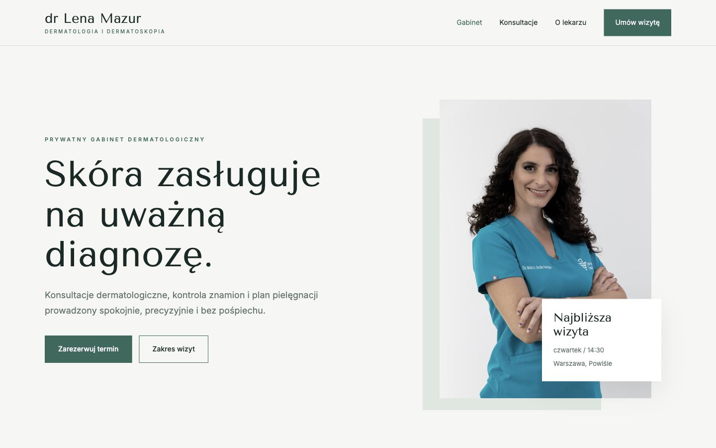 Strona dermatologa dr Leny Mazur